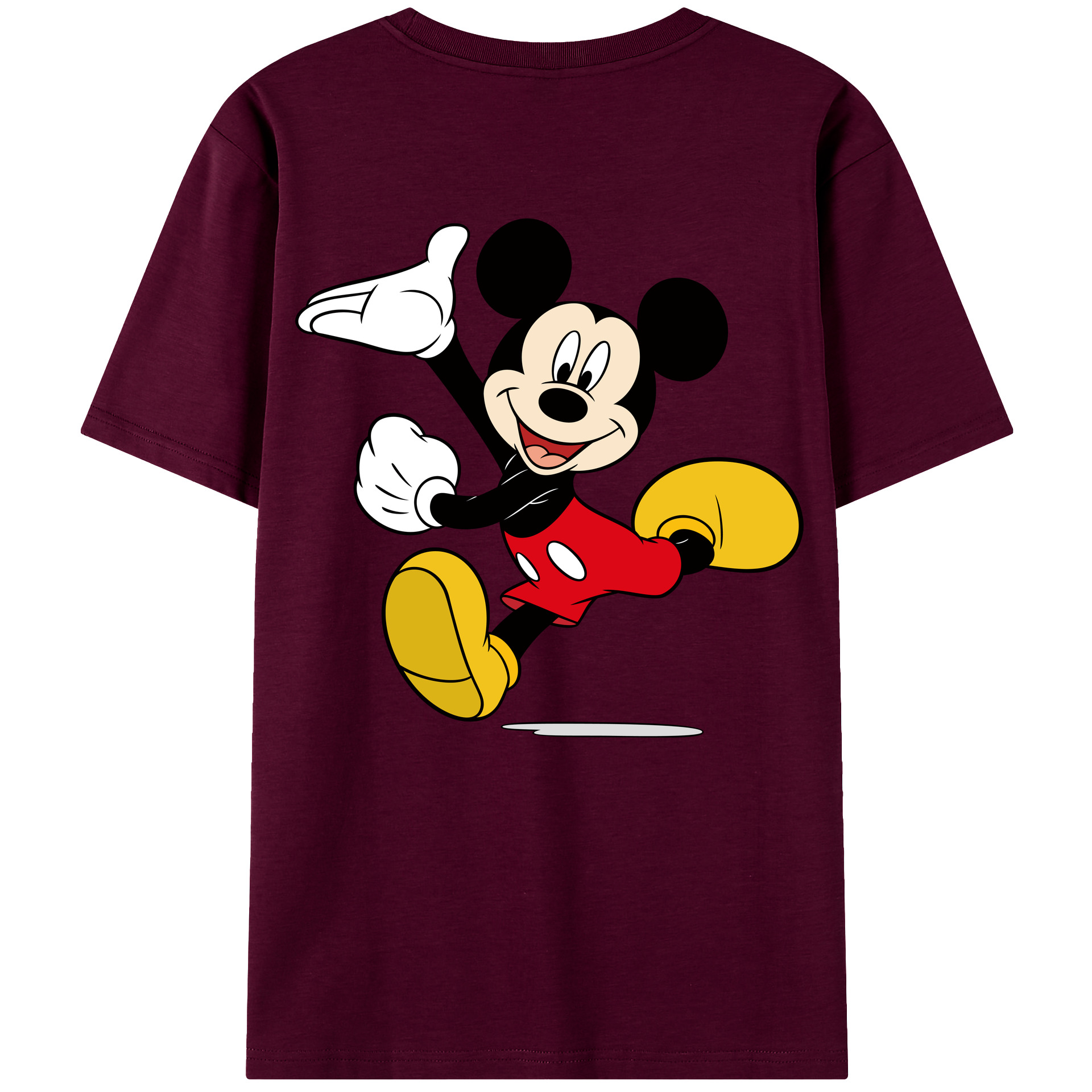 （画像用） ミッキーマウス Mickey Mouse レディース半袖Tシャツ(バックプリント)